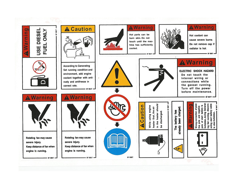 Mechanical equipment labeling